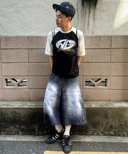 A'gem(エージェム)の「A'GEM/9 × .kom 『A'gem/エージェム』 ラグラン半袖Tシャツ(Tシャツ/カットソー・メンズ・ブラック/ホワイト/ライトグレー・FREE)」の22枚目の写真