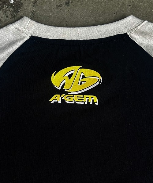 A'gem(エージェム)の「A'GEM/9 × .kom 『A'gem/エージェム』 ラグラン半袖Tシャツ(Tシャツ/カットソー・メンズ・ブラック/ホワイト/ライトグレー・FREE)」の10枚目の写真