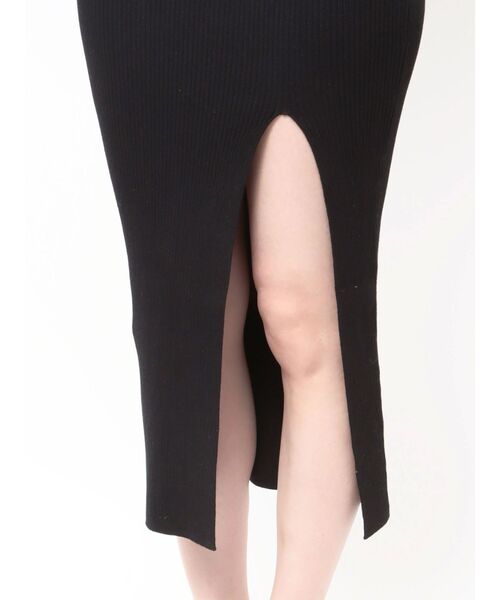 GYDA(ジェイダ)の「GGプレートハーフスリーブLONGニットワンピース(ワンピース・レディース・グレー/ブラック・FREE)」の7枚目の写真