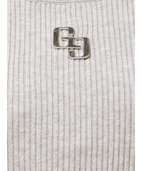 セール】GGプレートハーフスリーブLONGニットワンピース