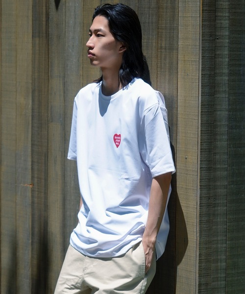 BANKS（バンクス）の「DESIGN TEE/BANKS JOURNAL(バンクスジャーナル)ハートプリント半袖デザインT-シャツ（Tシャツ/カットソー・メンズ・ブルー系その他/オフホワイト/ブラック・MEDIUM/LARGE/X-LARGE）」の8枚目の写真
