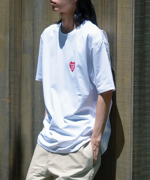 BANKS（バンクス）の「DESIGN TEE/BANKS JOURNAL(バンクスジャーナル)ハートプリント半袖デザインT-シャツ（Tシャツ/カットソー・メンズ・ブルー系その他/オフホワイト/ブラック・MEDIUM/LARGE/X-LARGE）」の10枚目の写真