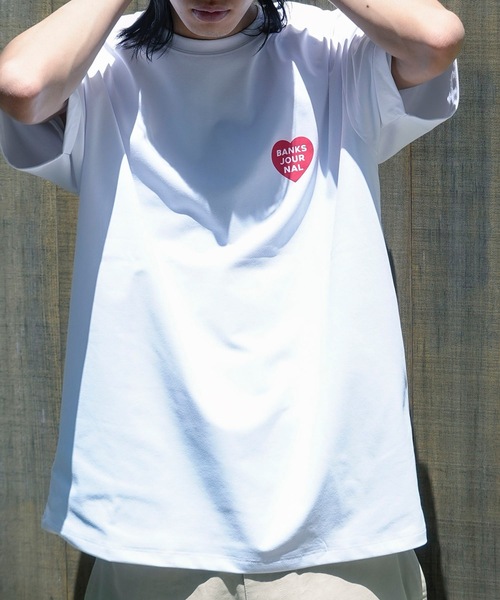 BANKS（バンクス）の「DESIGN TEE/BANKS JOURNAL(バンクスジャーナル)ハートプリント半袖デザインT-シャツ（Tシャツ/カットソー・メンズ・ブルー系その他/オフホワイト/ブラック・MEDIUM/LARGE/X-LARGE）」の11枚目の写真