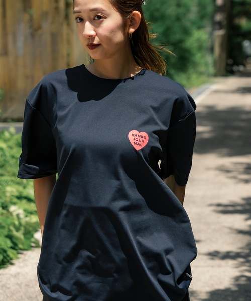 BANKS（バンクス）の「DESIGN TEE/BANKS JOURNAL(バンクスジャーナル)ハートプリント半袖デザインT-シャツ（Tシャツ/カットソー・メンズ・ブルー系その他/オフホワイト/ブラック・MEDIUM/LARGE/X-LARGE）」の14枚目の写真