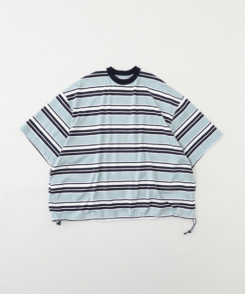 IS-NESS +81別注　BALLOON BORDER Tee イズネス セール】is-ness / イズネス BALLOON BORDER T-SHIRT（Tシャツ