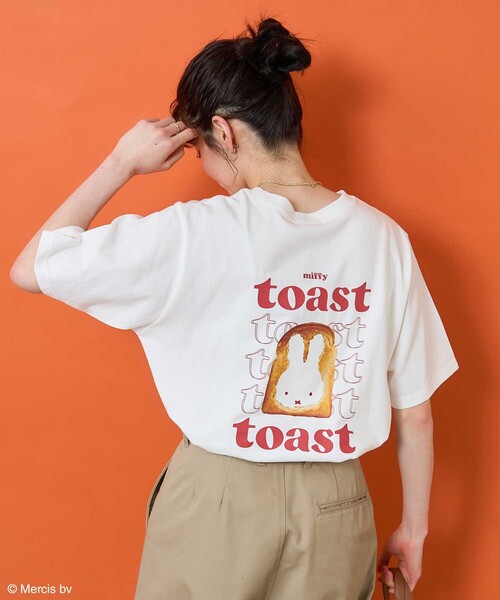 セール】miffy/ミッフィー miffy トースト プリントTシャツ