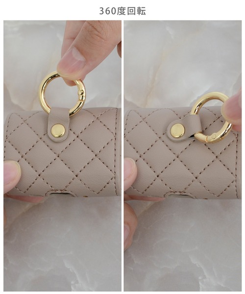 CECIL McBEE（セシルマクビー）の「AirPods Pro ケース セシルマクビー [キルティングケース]（ヘッドフォン/イヤホン・レディース・ベージュ/モカ/ブラック/スモークピンク/グレー・A）」の7枚目の写真