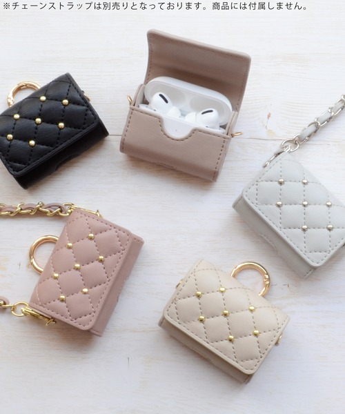 CECIL McBEE（セシルマクビー）の「AirPods Pro ケース セシルマクビー [キルティングケース]（ヘッドフォン/イヤホン・レディース・ベージュ/モカ/ブラック/スモークピンク/グレー・A）」の9枚目の写真