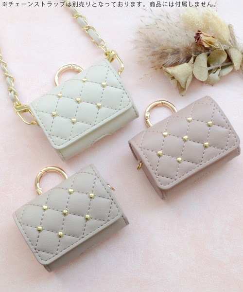 CECIL McBEE（セシルマクビー）の「AirPods Pro ケース セシルマクビー [キルティングケース]（ヘッドフォン/イヤホン・レディース・ベージュ/モカ/ブラック/スモークピンク/グレー・A）」の10枚目の写真