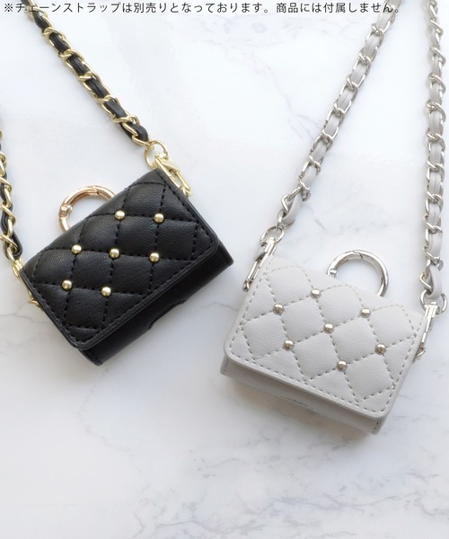 CECIL McBEE（セシルマクビー）の「AirPods Pro ケース セシルマクビー [キルティングケース]（ヘッドフォン/イヤホン・レディース・ベージュ/モカ/ブラック/スモークピンク/グレー・A）」の11枚目の写真