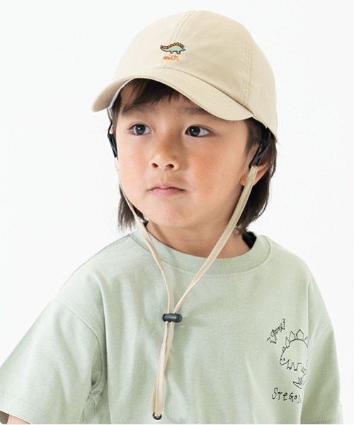 and D. petit main(アンドディープティマイン)の「コード付き刺繍CAP(キャップ・キッズ・ベージュ/ネイビー/ラベンダー・54cm/56cm)」の2枚目の写真