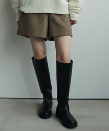 anuke(Ak[N)anuke@Ecoleather Long Boots GRU[Ou[c/62521007(u[c)