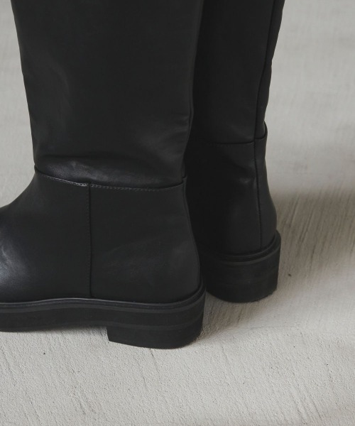 anuke（アンヌーク）の「anuke Ecoleather Long Boots エコレザー