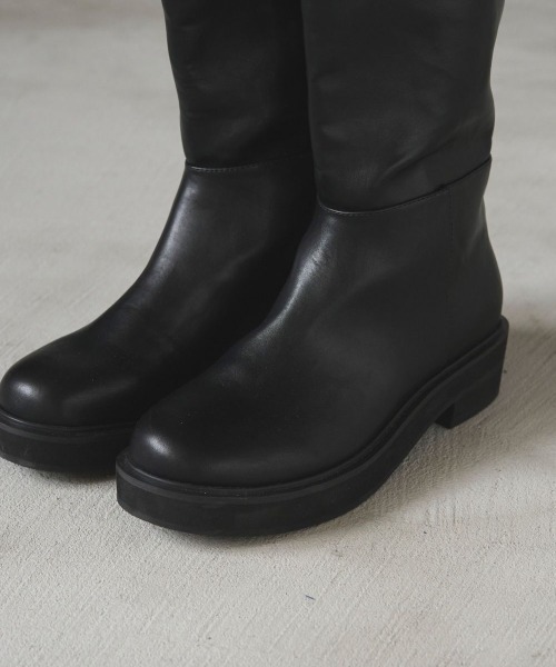 anuke（アンヌーク）の「anuke　Ecoleather Long Boots エコレザーロングブーツ/62521007（ブーツ・レディース・ブラック・38/37/36）」の19枚目の写真