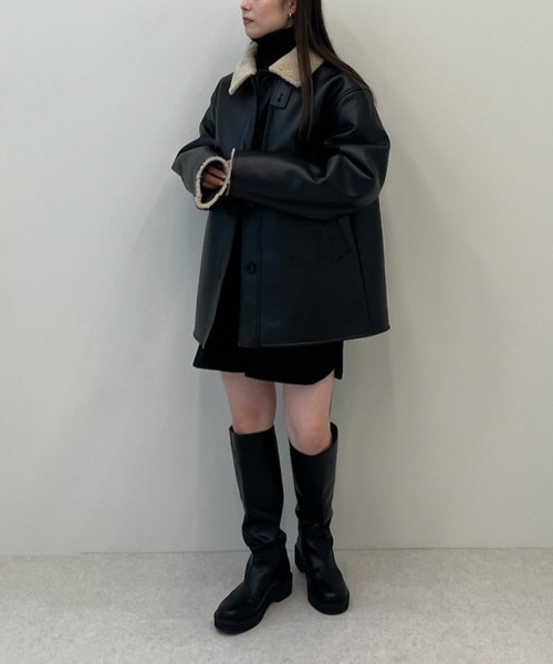 anuke（アンヌーク）の「anuke Ecoleather Long Boots エコレザー