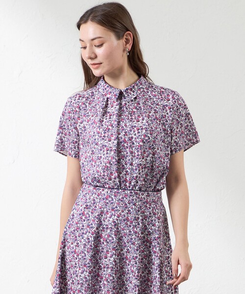 amaca（アマカ）の「Eliza's シャツカラーブラウス（シャツ/ブラウス・レディース・ピンク/ブルー系その他4・40/38）」の4枚目の写真