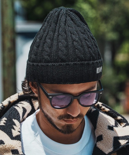 felkod(フィルコッド)の「mko12920- Barcode Embroidery Cable Knit Cap ケーブルニットキャップ(ニットキャップ/ビーニー・メンズ・ピンク系その他/グレー/ブラック×ピンク/ブラック×ホワイト・FREE)」の10枚目の写真