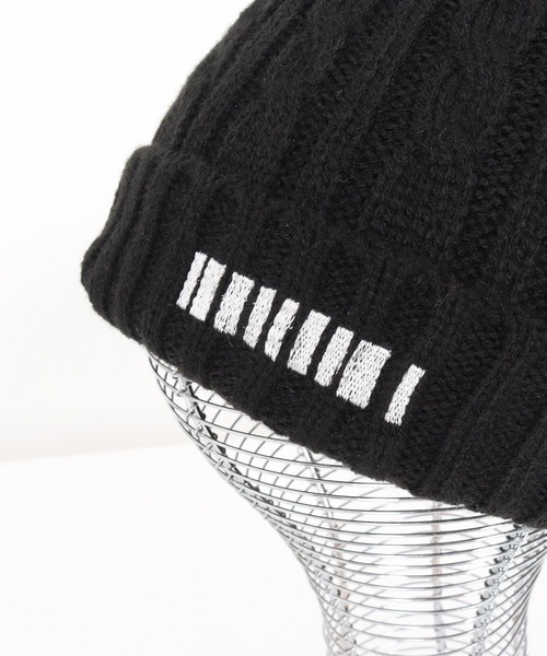 felkod(フィルコッド)の「mko12920- Barcode Embroidery Cable Knit Cap ケーブルニットキャップ(ニットキャップ/ビーニー・メンズ・ピンク系その他/グレー/ブラック×ピンク/ブラック×ホワイト・FREE)」の22枚目の写真