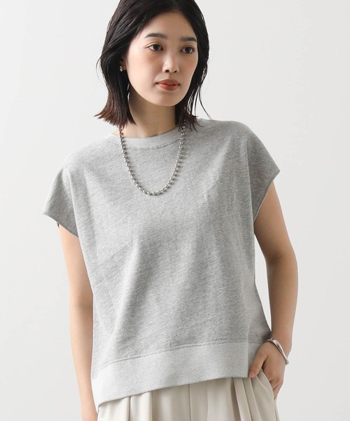 Gready Brilliant（グレディブリリアン）の「ＬＵリネン裏毛フレンチカットソー（Tシャツ/カットソー・レディース・ライトベージュ/トップグレー・38）」の7枚目の写真
