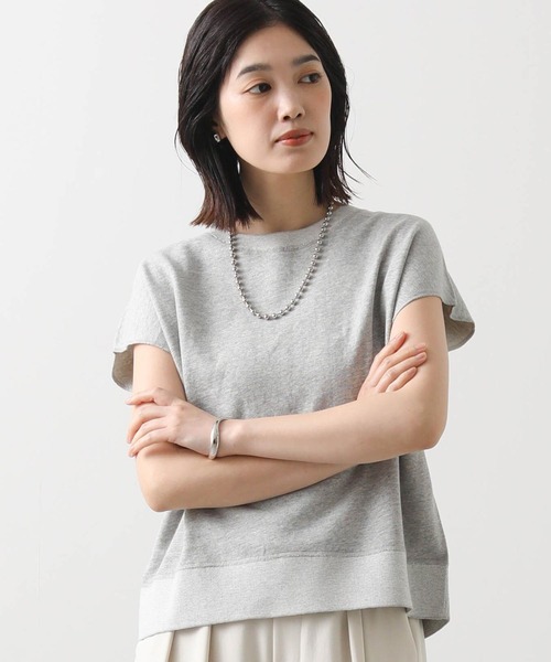 Gready Brilliant（グレディブリリアン）の「ＬＵリネン裏毛フレンチカットソー（Tシャツ/カットソー・レディース・ライトベージュ/トップグレー・38）」の10枚目の写真