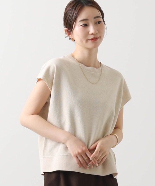 Gready Brilliant（グレディブリリアン）の「ＬＵリネン裏毛フレンチカットソー（Tシャツ/カットソー・レディース・ライトベージュ/トップグレー・38）」の16枚目の写真