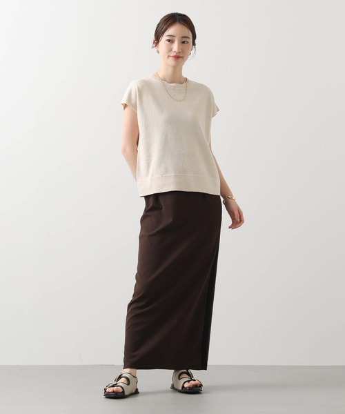 Gready Brilliant（グレディブリリアン）の「ＬＵリネン裏毛フレンチカットソー（Tシャツ/カットソー・レディース・ライトベージュ/トップグレー・38）」の12枚目の写真