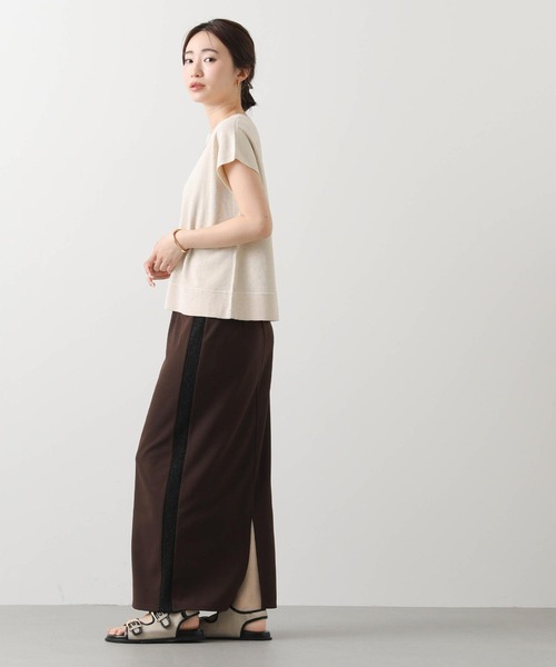 Gready Brilliant（グレディブリリアン）の「ＬＵリネン裏毛フレンチカットソー（Tシャツ/カットソー・レディース・ライトベージュ/トップグレー・38）」の13枚目の写真