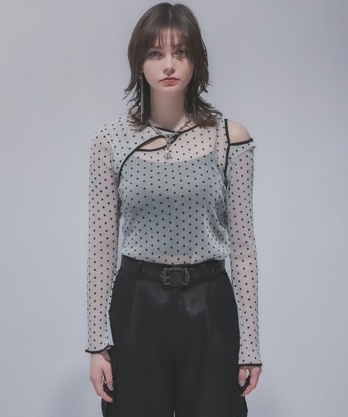 HARE(ハレ)の「ドットガラシアーT(HARE)(Tシャツ/カットソー・レディース・ホワイト/ブラック・FREE)」の18枚目の写真