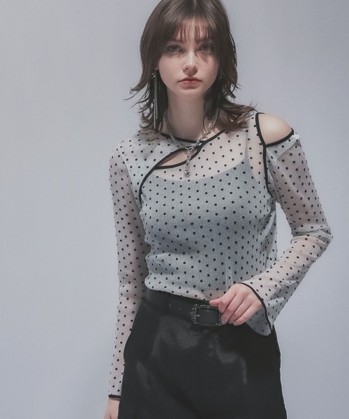 HARE(ハレ)の「ドットガラシアーT(HARE)(Tシャツ/カットソー・レディース・ホワイト/ブラック・FREE)」の19枚目の写真