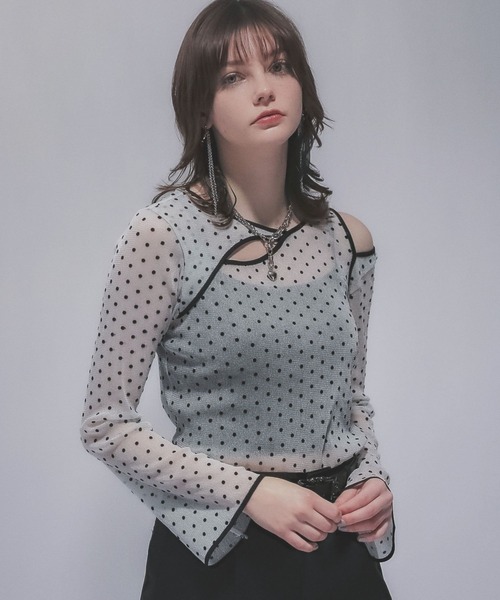 HARE(ハレ)の「ドットガラシアーT(HARE)(Tシャツ/カットソー・レディース・ホワイト/ブラック・FREE)」の20枚目の写真