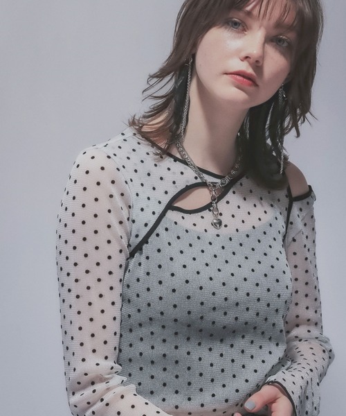 HARE(ハレ)の「ドットガラシアーT(HARE)(Tシャツ/カットソー・レディース・ホワイト/ブラック・FREE)」の21枚目の写真