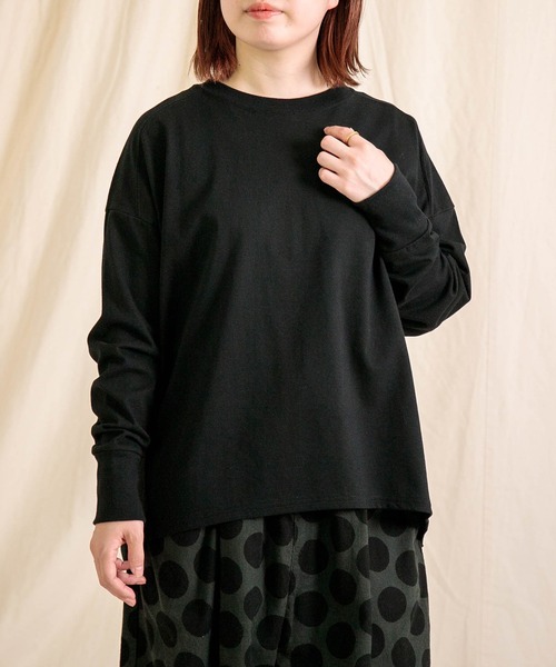 Brocante（ブロカント）の「[Brocante / ブロカント] ヴィンテージ天竺 ユニヴェルセルロンTシャツ（Tシャツ/カットソー・レディース・ブラック/ライトグレー/アイボリー・2）」の3枚目の写真