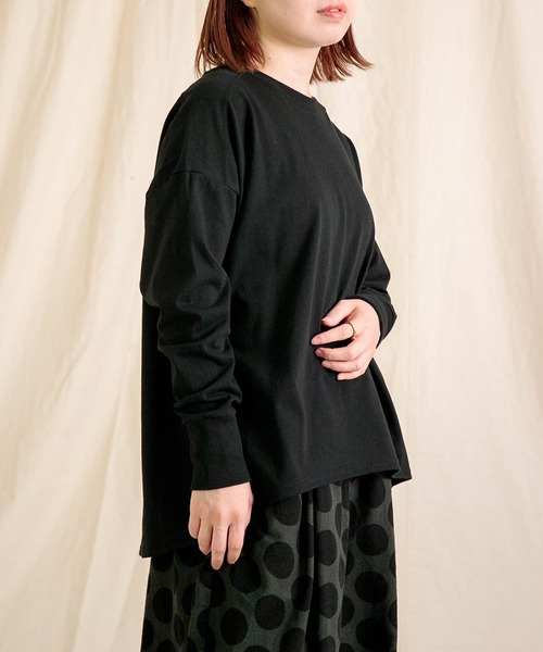 Brocante（ブロカント）の「[Brocante / ブロカント] ヴィンテージ天竺 ユニヴェルセルロンTシャツ（Tシャツ/カットソー・レディース・ブラック/ライトグレー/アイボリー・2）」の8枚目の写真
