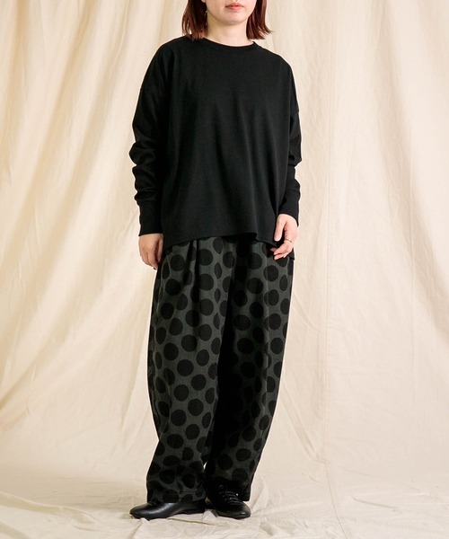Brocante（ブロカント）の「[Brocante / ブロカント] ヴィンテージ天竺 ユニヴェルセルロンTシャツ（Tシャツ/カットソー・レディース・ブラック/ライトグレー/アイボリー・2）」の9枚目の写真