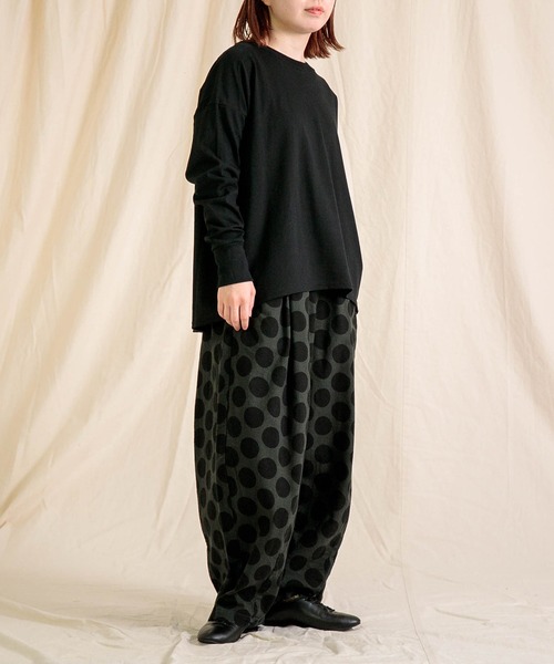 Brocante（ブロカント）の「[Brocante / ブロカント] ヴィンテージ天竺 ユニヴェルセルロンTシャツ（Tシャツ/カットソー・レディース・ブラック/ライトグレー/アイボリー・2）」の10枚目の写真
