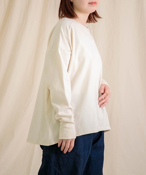 Brocante（ブロカント）の「[Brocante / ブロカント] ヴィンテージ天竺 ユニヴェルセルロンTシャツ（Tシャツ/カットソー・レディース・ブラック/ライトグレー/アイボリー・2）」の12枚目の写真