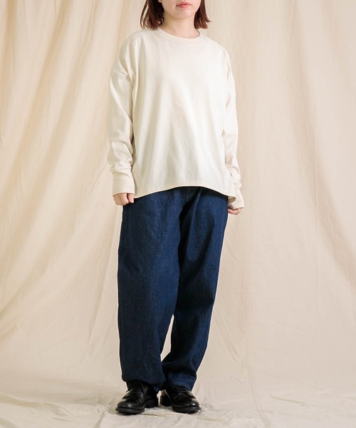 Brocante（ブロカント）の「[Brocante / ブロカント] ヴィンテージ天竺 ユニヴェルセルロンTシャツ（Tシャツ/カットソー・レディース・ブラック/ライトグレー/アイボリー・2）」の14枚目の写真