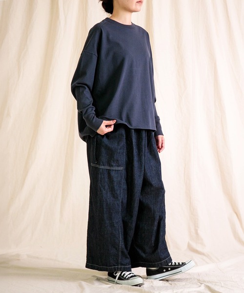 Brocante（ブロカント）の「[Brocante / ブロカント] ヴィンテージ天竺 ユニヴェルセルロンTシャツ（Tシャツ/カットソー・レディース・ブラック/ライトグレー/アイボリー・2）」の21枚目の写真