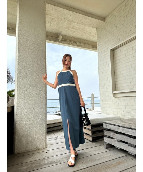TRUNC88 Waterlike Side Open Dress ロングワンピ TRUNC 88（トランクエイティーエイト）の「Waterlike Side Open