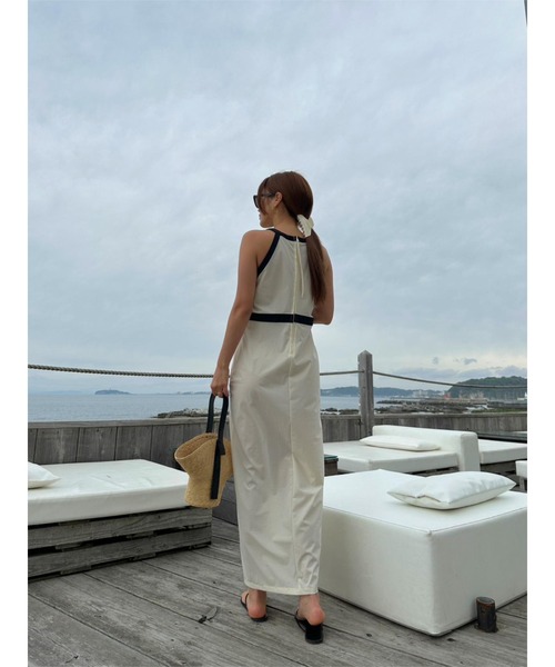 TRUNC（トランクエイティーエイト）の「Waterlike Piping Dress（ワンピース・レディース・アイボリー/ブラック/ネイビー・FREE）」の14枚目の写真