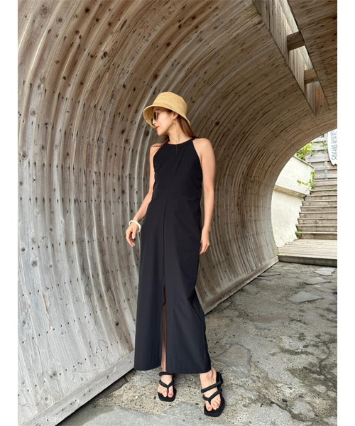 TRUNC88 Waterlike Side Open Dress ロングワンピ TRUNC（トランク