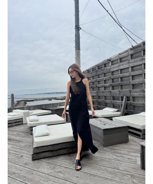 TRUNC88 Waterlike Side Open Dress ロングワンピ TRUNC 88