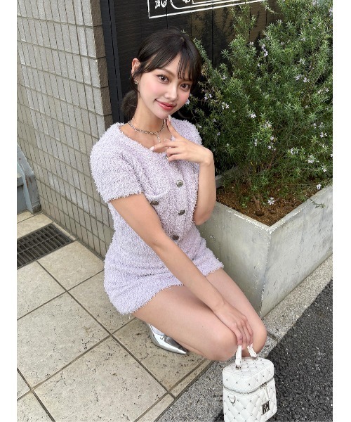 カラーツイードニットセットアップ（セットアップ）｜Darich