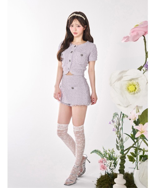 カラーツイードニットセットアップ（セットアップ）｜Darich