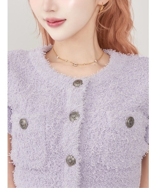 Darich（ダーリッチ）の「カラーツイードニットセットアップ（セットアップ・レディース・イエロー/アイボリー/ライラック/サックスブルー・FREE/FL）」の18枚目の写真