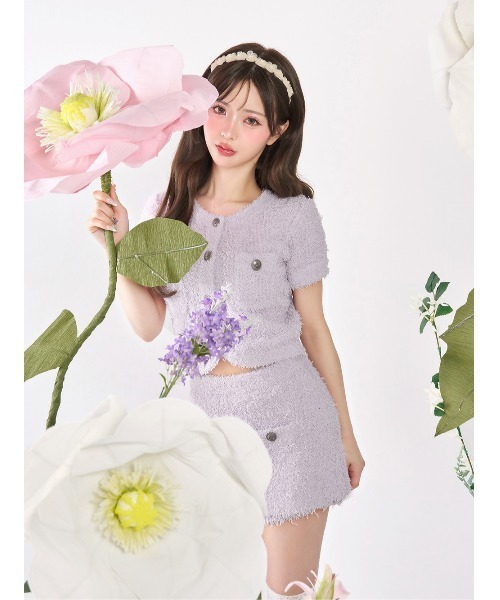 カラーツイードニットセットアップ（セットアップ）｜Darich