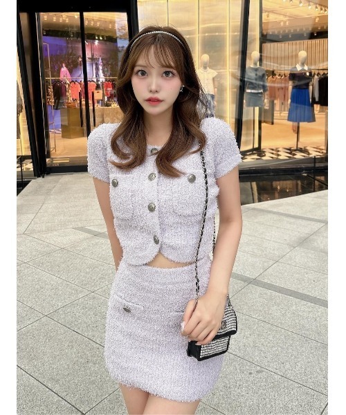 カラーツイードニットセットアップ（セットアップ）｜Darich