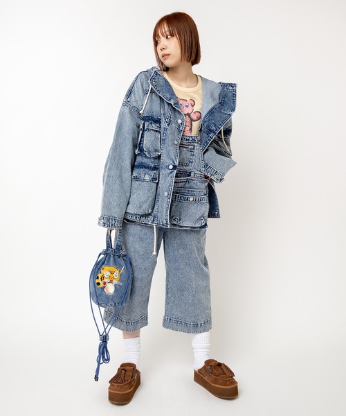 RNA（アールエヌエー）の「E5140 ＰＭ桃虎ミニショルダー（ショルダーバッグ・レディース・ブラック/ライトインディゴブルー/ブラック×ホワイト/カモフラージュ・FREE）」の9枚目の写真