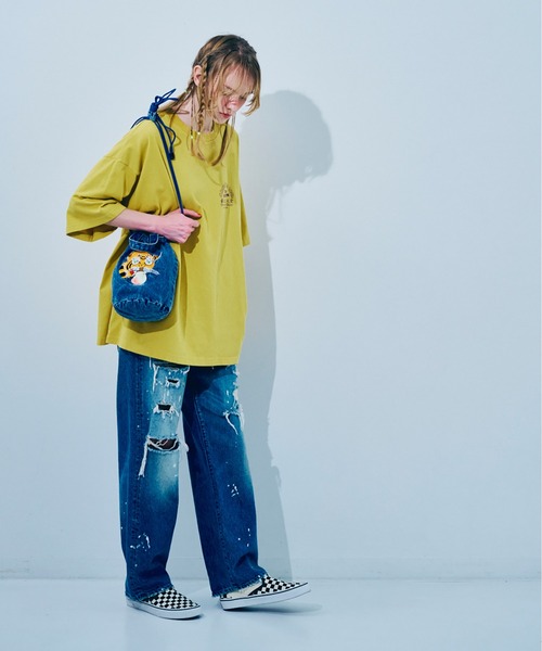 RNA（アールエヌエー）の「E5140 ＰＭ桃虎ミニショルダー（ショルダーバッグ・レディース・ブラック/ライトインディゴブルー/ブラック×ホワイト/カモフラージュ・FREE）」の11枚目の写真