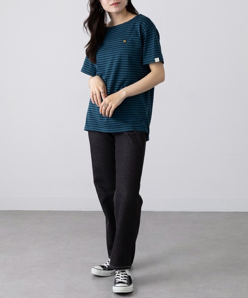 Arnie Arnold Palmer(アーニーアーノルドパーマー)の「【ARNIE】9054543 先染ボーダーフェルト刺繍半袖Tシャツ(Tシャツ/カットソー・レディース・ブルー/ブラック/ワイン・M/L/LL)」の13枚目の写真